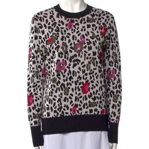 Ted Baker Wilderness Embroidered Leopard Print Sweater Dusty Pink | RARE! TB 5
